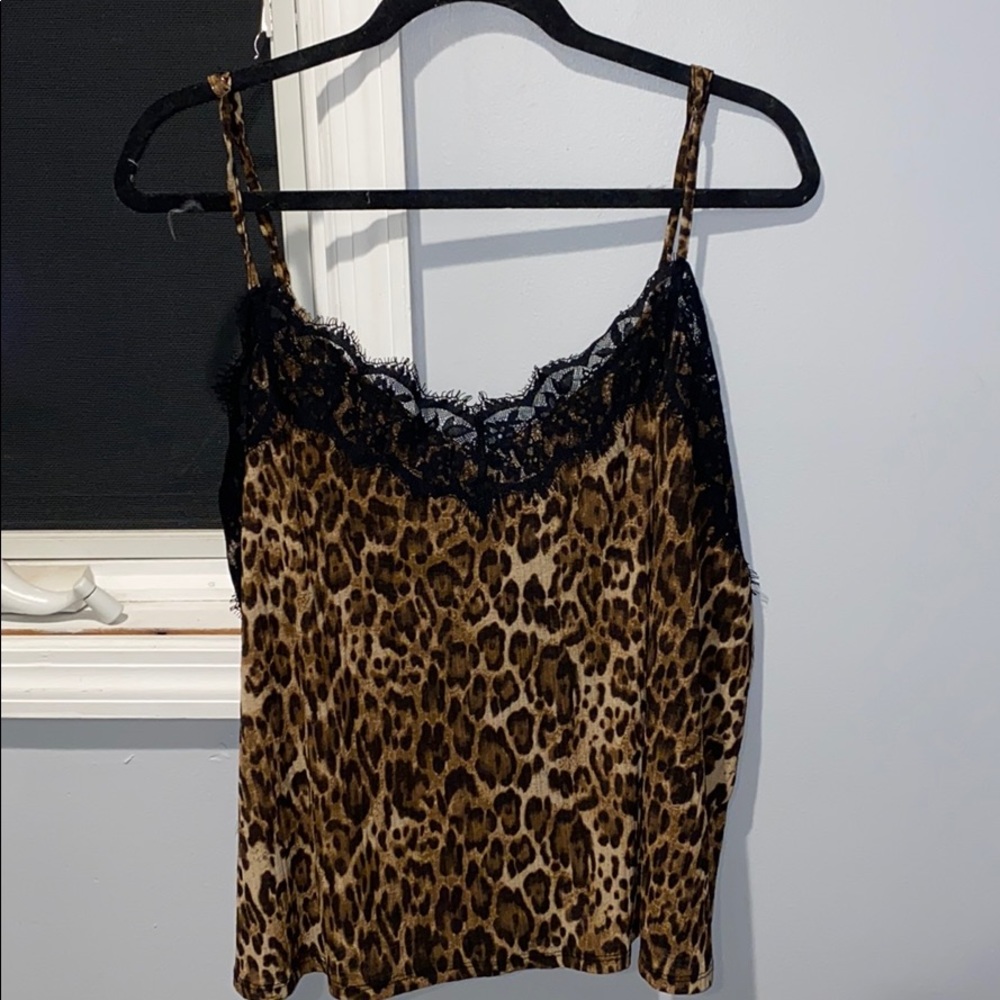 Dressy lace & cheetah cami